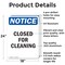 Signmission Closed For Cleaning, 18 in W x Rectangle, Aluminum OS-2PACK-NS-A-1824-V-10674 - alternate 8